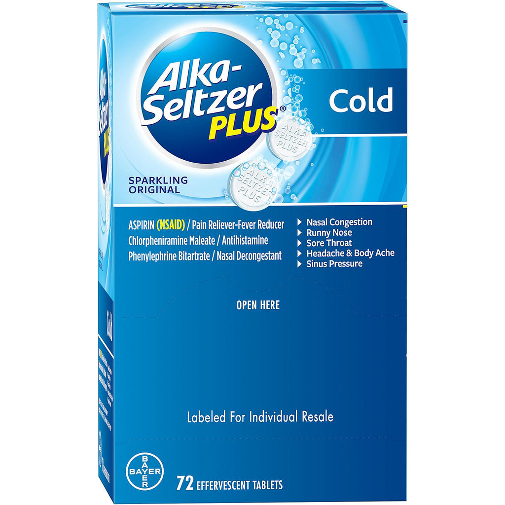 Alka-Seltzer Plus Cold Formula Sparkling Original (72 ct.)