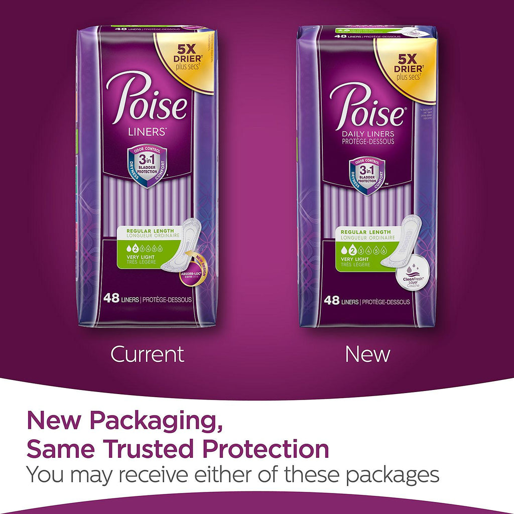 Poise Very Light Absorbency Liner, Long (132 ct.)