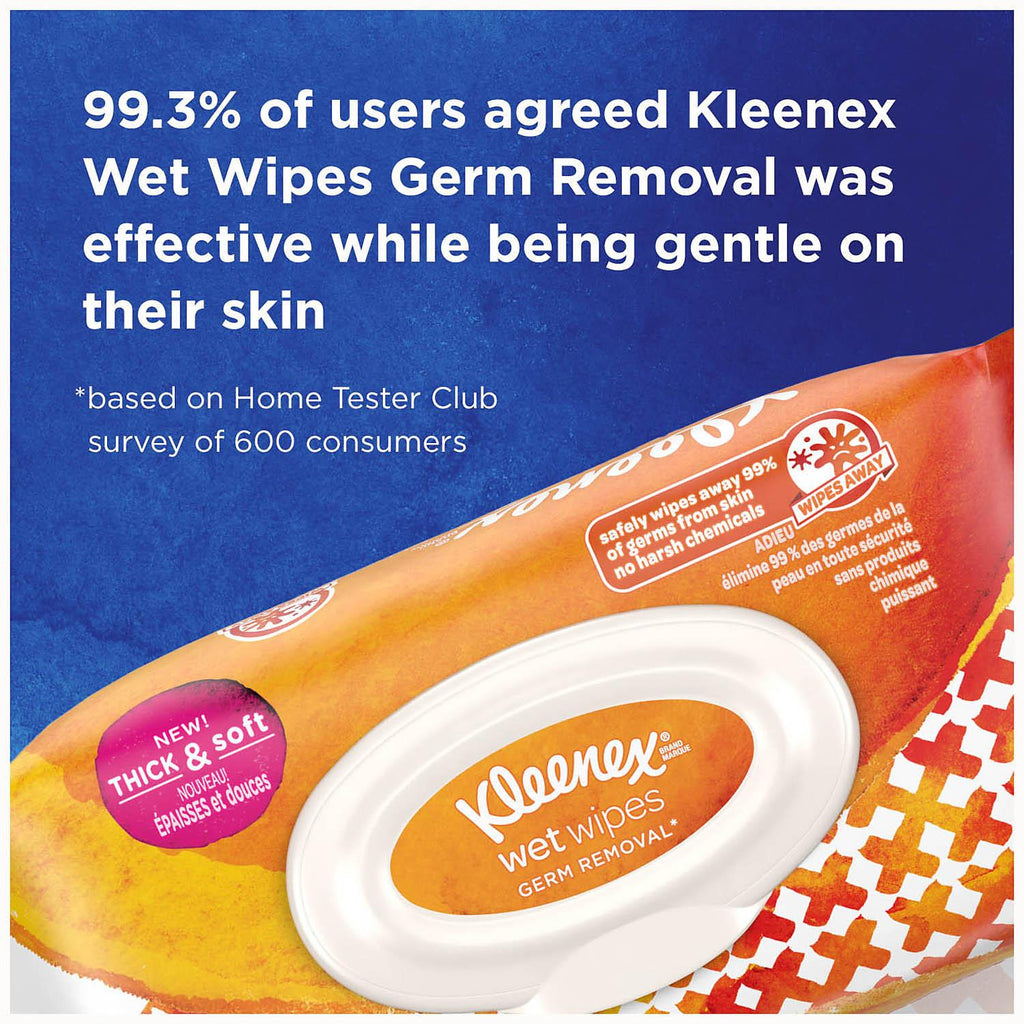 Kleenex Germ Removal Wet Wipes Flip-Top (48 ct., 8 pk.)