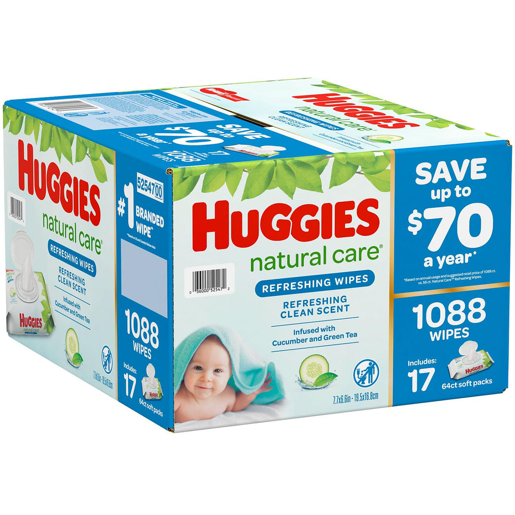 Huggies Natural Care Baby Wipe Refill, Refreshing Clean