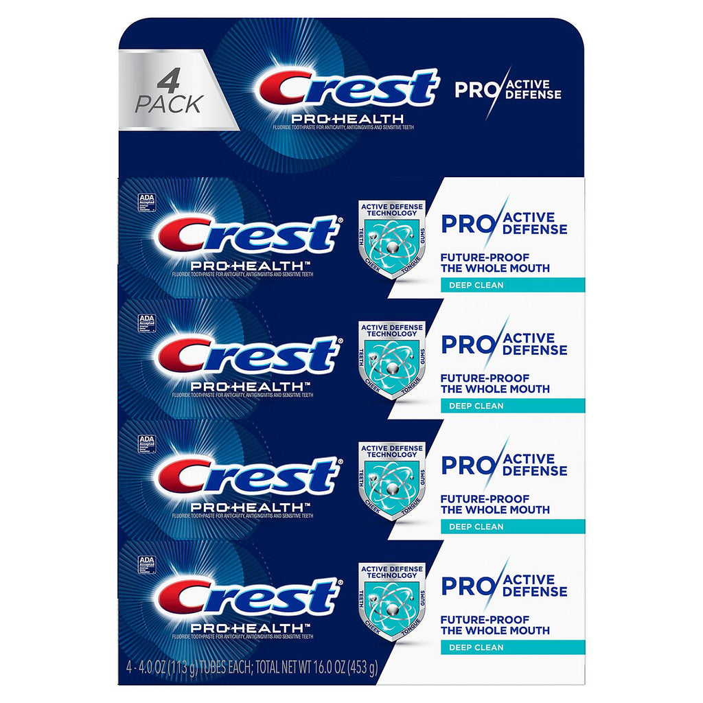 Crest Pro-Health Pro|Active Defense Deep Clean Toothpaste (4.0 oz., 4 pk.)
