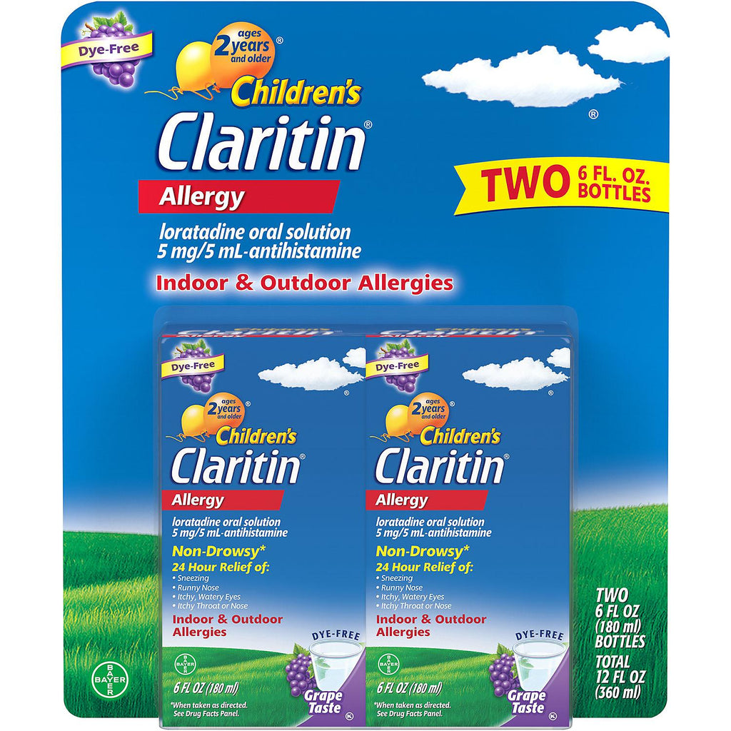 Children's Claritin 24 Hour Non-Drowsy, Grape Allergy Syrup (6 fl., oz. 2 pk.)