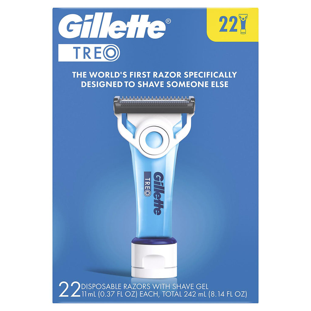 Gillette TREO Disposable Razors With Built-in Shave Gel (22 ct.)