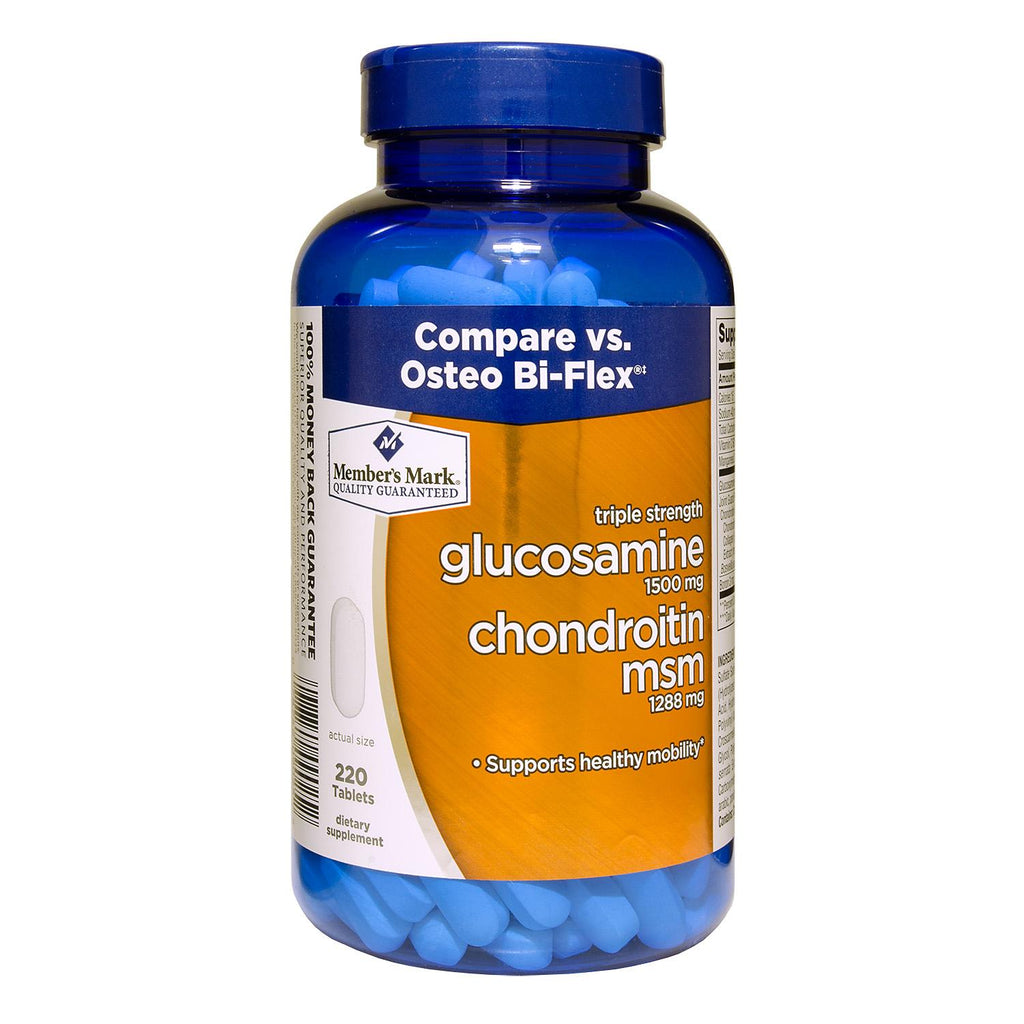 Member's Mark Triple-Strength Glucosamine Chondroitin MSM Tablets (220 ct.)