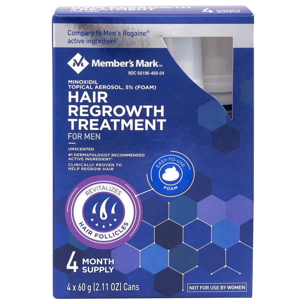 Member's Mark Minoxidil 5% Foam 2.11 oz. (4 Pack)