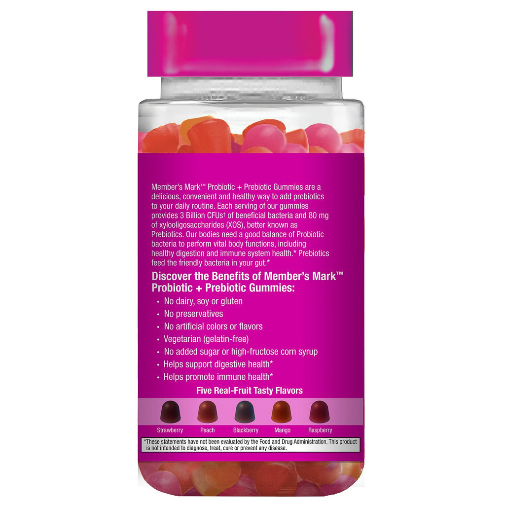 Member's Mark Probiotic + Prebiotic Gummies (150 ct.)