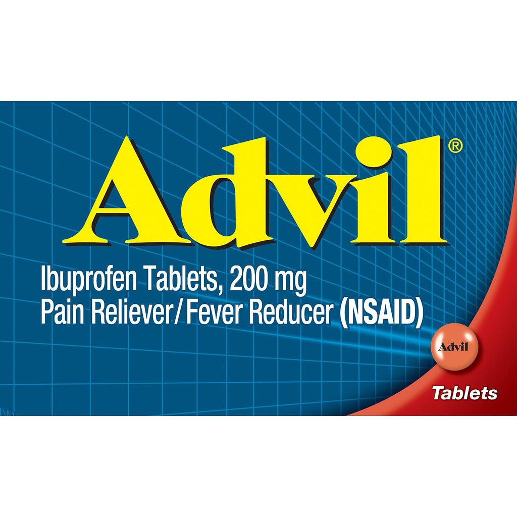 Advil Pain Reliever / Fever Reducer Coated Tablet, Individually Sealed, 200mg Ibuprofen (50 Packets of 2 Tablets)