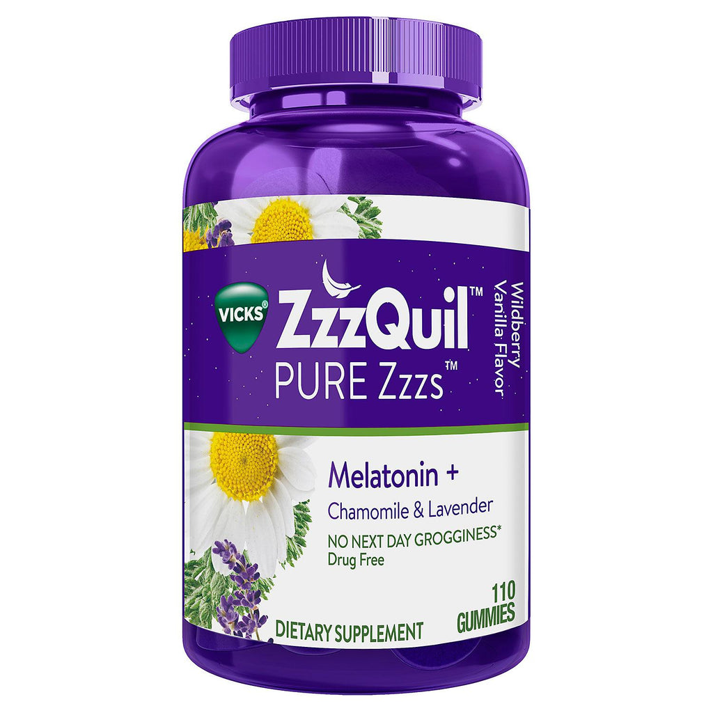 Vicks ZzzQuil PURE Zzzs Melatonin Natural Flavor Sleep Aid Gummies