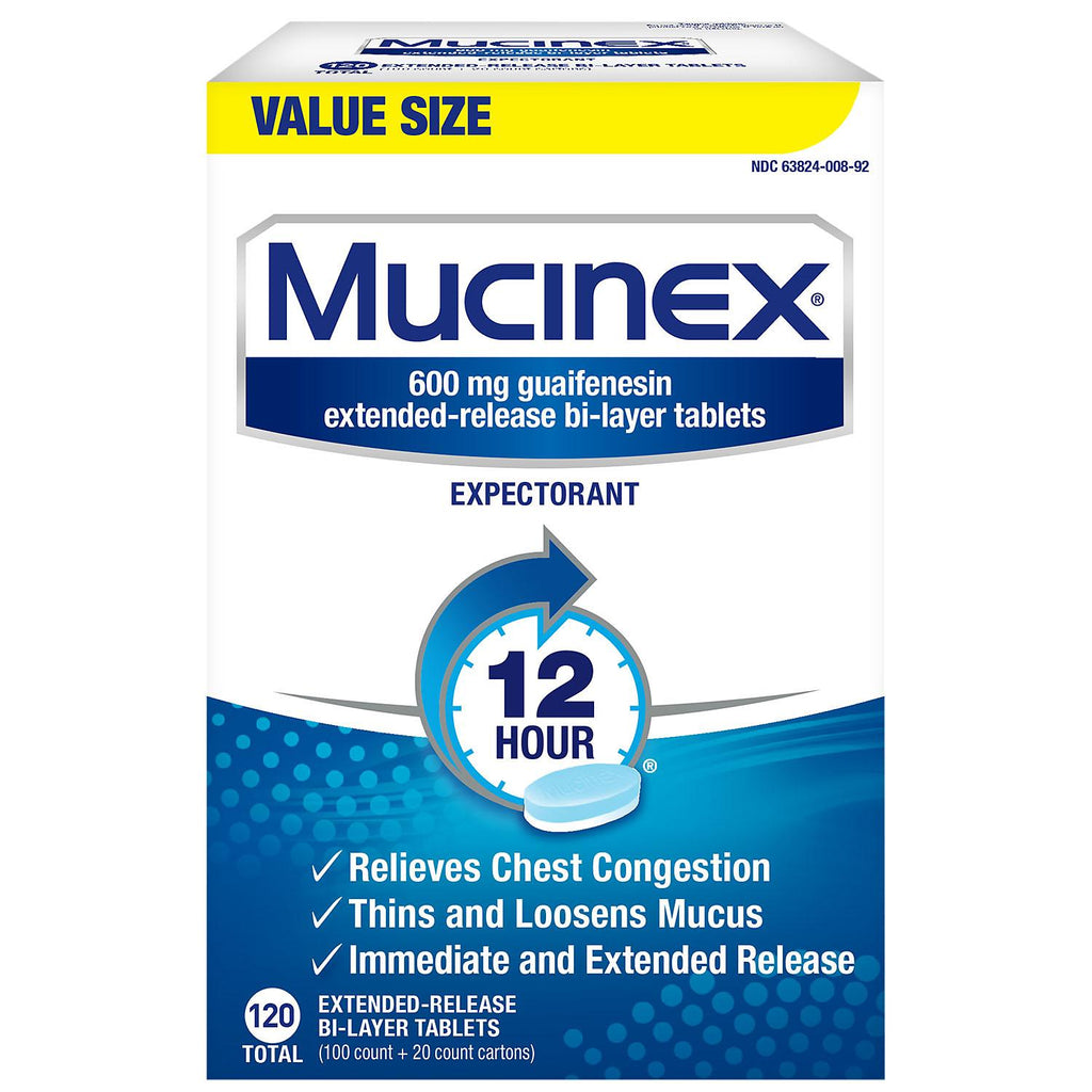 Mucinex 12-Hour Chest Congestion Expectorant Tablets (120 ct.)