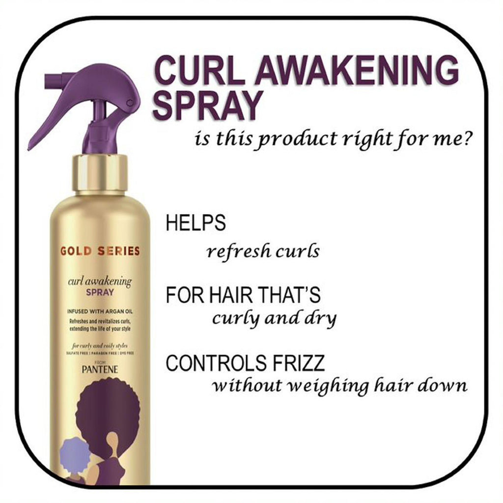 Pantene Gold Series Awakening Spray with Argan Oil for Curly, Coily Hair (8.4 fl. oz., 2 pk.)