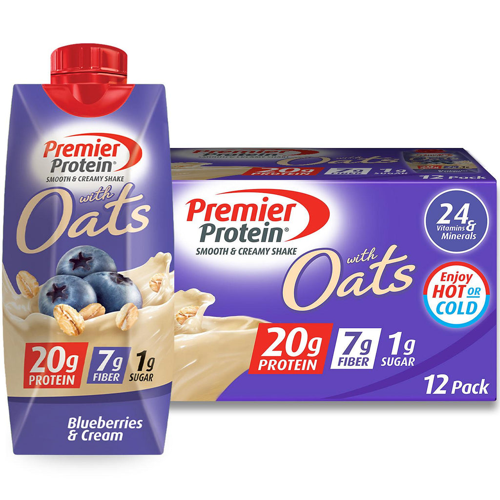 Premier Protein 20g Protein with Oats Shake, Blueberries and Cream (11 fl. oz., 12 pk.)