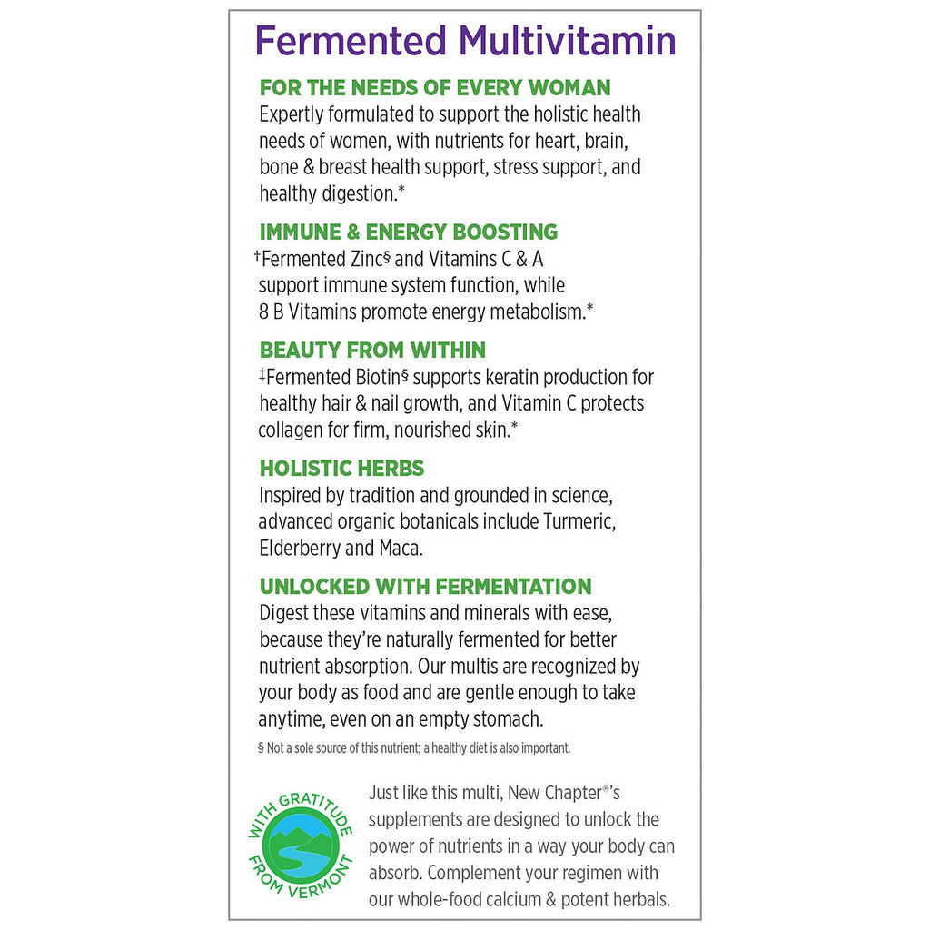 New Chapter Every Woman One Daily, Fermented Whole-Food Women's Multivitamin (105 ct.)