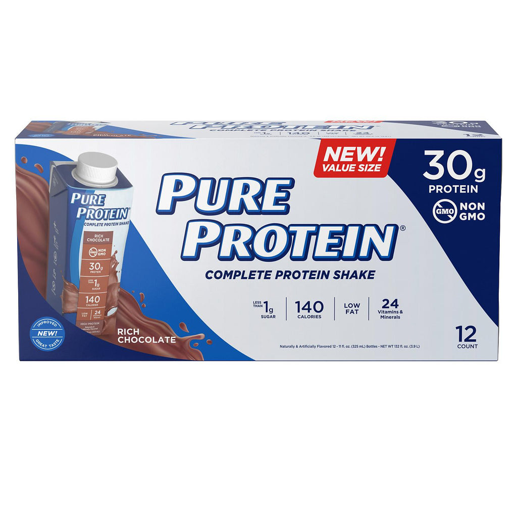 Pure Protein Complete Protein Shake, Rich Chocolate (11 fl. oz., 12 pk.)