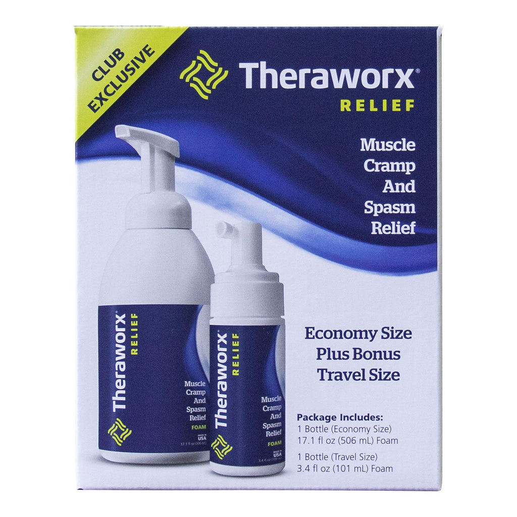 Theraworx Relief Fast-Acting Foam for Leg Cramps, Foot Cramps and Muscle Soreness