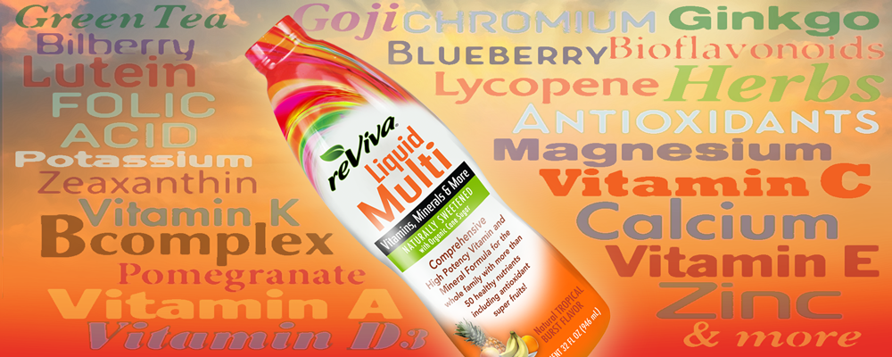 reViva Liquid Multivitamin, Tropical Burst Flavor, 64 Ounces