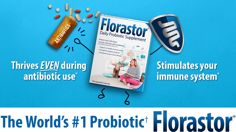 Florastor Daily Probiotic 250 mg., 120 Capsules