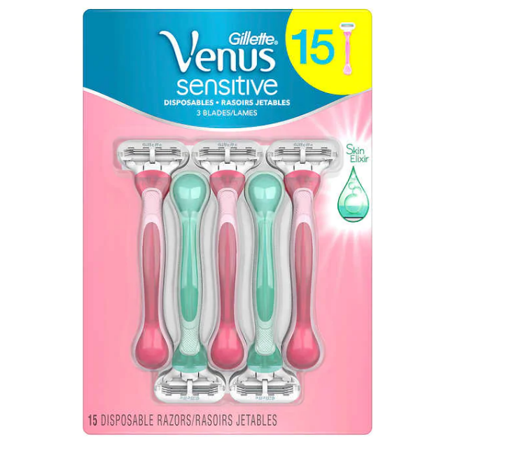Gillette Venus Sensitive Disposable Razor 15-count