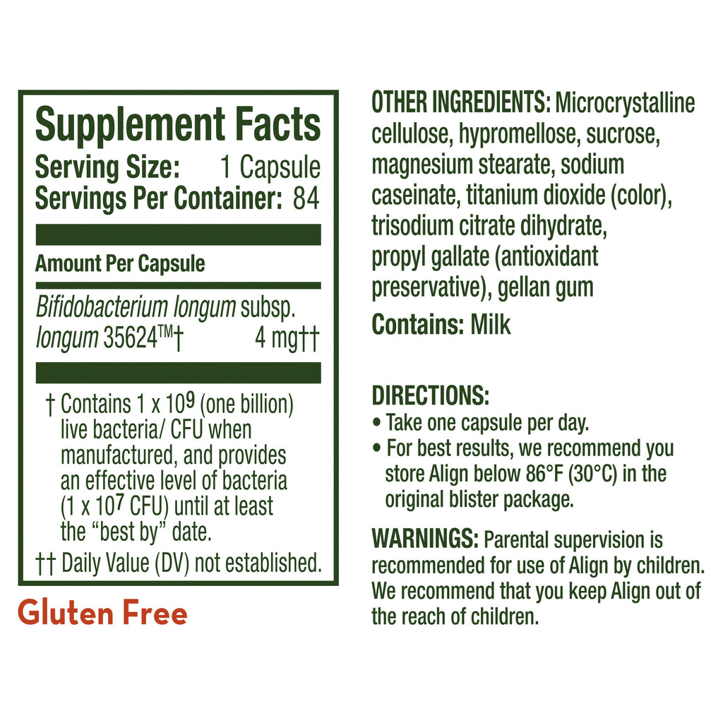 align Daily Probiotic Supplement, 84 Capsules
