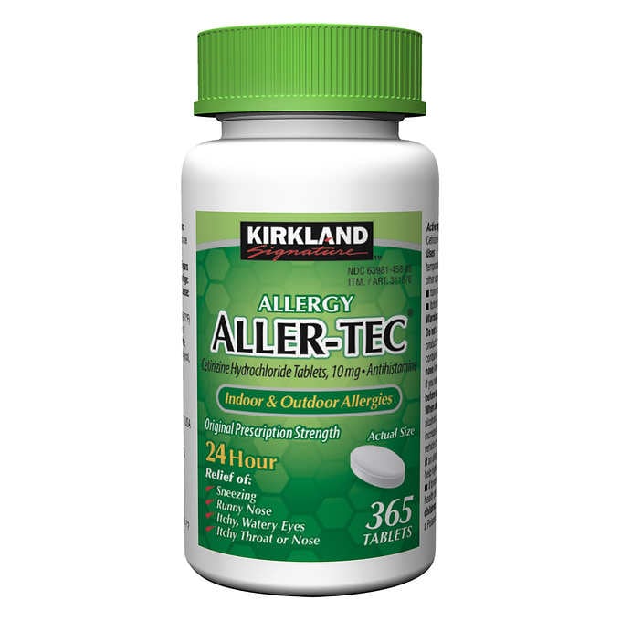 Kirkland Signature Aller-Tec Cetirizine HCL 10 mg (365 Tablets)
