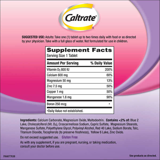 Caltrate 600+D₃ Plus Minerals, 320 Tablets