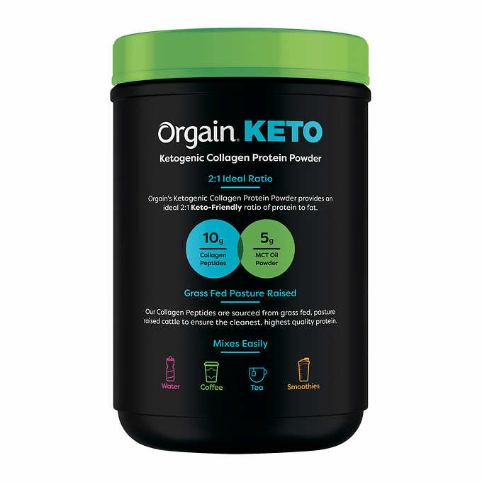 Orgain Keto Collagen Protein Chocolate, 1.1 lbs