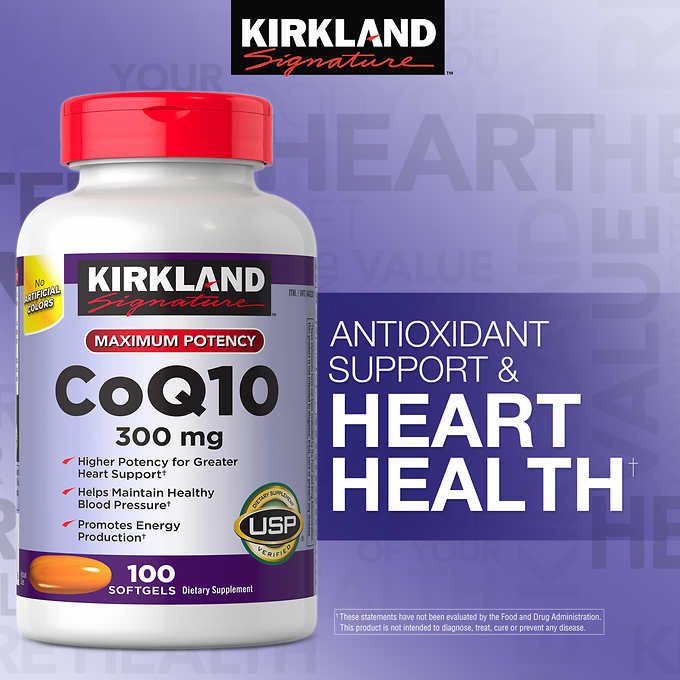 Kirkland Signature CoQ10 300 mg (100 Softgels)
