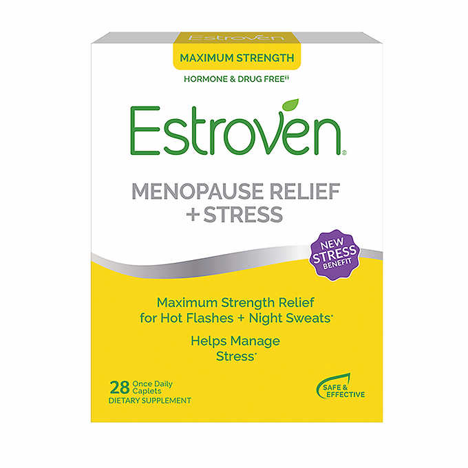 Estroven Maximum Strength Menopause Relief + Stress (60 Caplets)