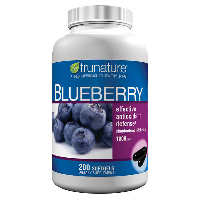 trunature Blueberry Extract 1000 mg, 200 Softgels