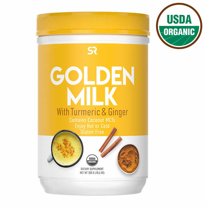 Sports Research USDA Organic Golden Milk with Turmeric and Ginger Powder, 10.6 Ounces