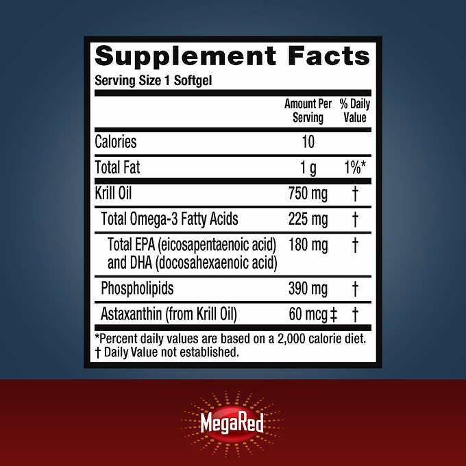 Schiff MegaRed Omega-3 Krill Oil, Ultra Concentrate 750 mg., 80 Softgels