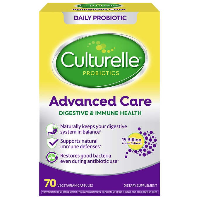 Culturelle Advanced Care Digestive & Immune Health Probiotic, 70 Vegetarian Capsules