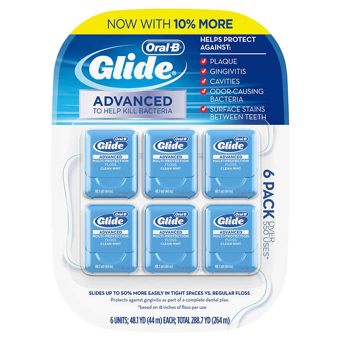 Oral-B Glide Advanced Floss, 6-pack